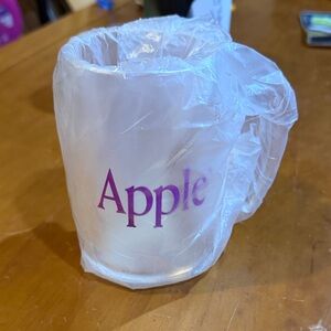 Apple White Mug with Purple Logo